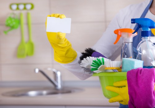 PPE and equipment arranged for safe professional carpet cleaning
