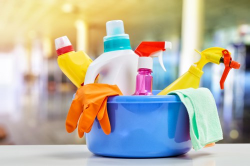 Carpet cleaning technician preparing safe equipment for use